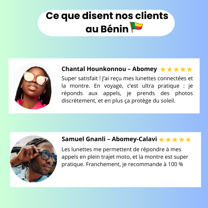 Soyez parmi les premiers Béninois à vivre le futur Avec les Lunettes Connectées