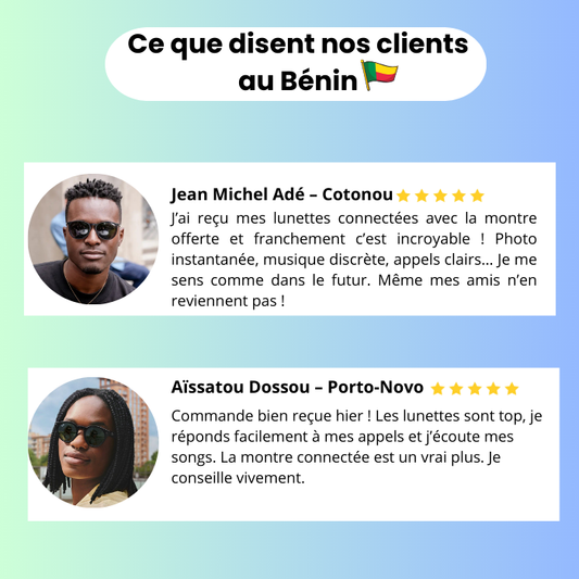 Soyez parmi les premiers Béninois à vivre le futur Avec les Lunettes Connectées